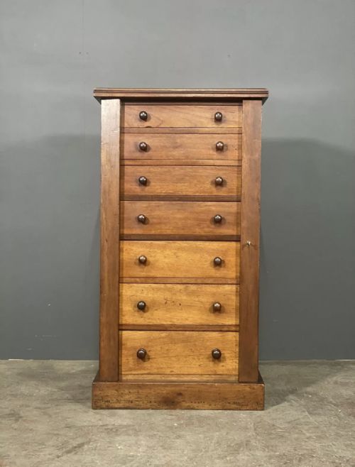 EDWARDIAN MAHOGANY WELLINGTON CHEST - ADDITIONAL PHOTO 10