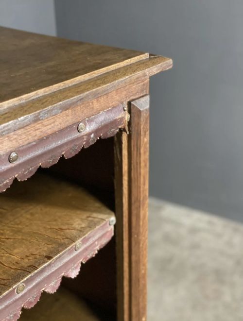LARGE 19TH CENTURY OAK OPEN BOOKCASE - ADDITIONAL PHOTO 9