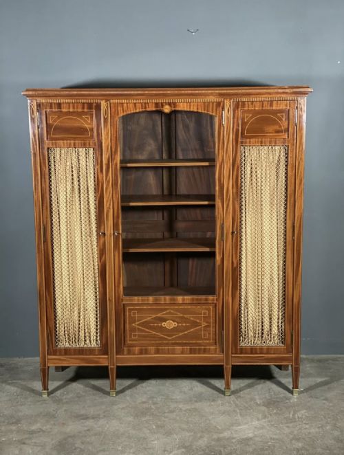 EDWARDIAN INLAID MAHOGANY DISPLAY CABINET - ADDITIONAL PHOTO 1