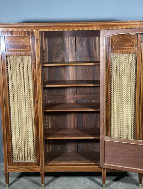EDWARDIAN INLAID MAHOGANY DISPLAY CABINET - ADDITIONAL PHOTO 4
