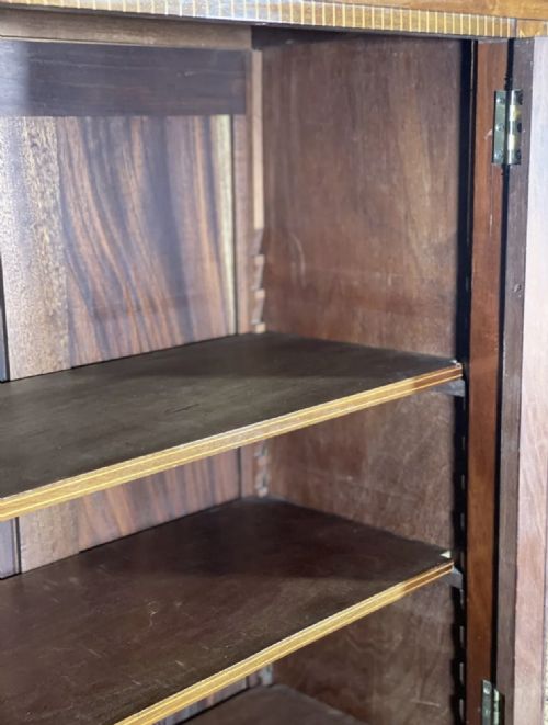 EDWARDIAN INLAID MAHOGANY DISPLAY CABINET - ADDITIONAL PHOTO 5