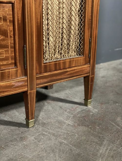 EDWARDIAN INLAID MAHOGANY DISPLAY CABINET - ADDITIONAL PHOTO 7