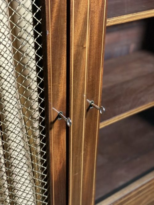 EDWARDIAN INLAID MAHOGANY DISPLAY CABINET - ADDITIONAL PHOTO 9
