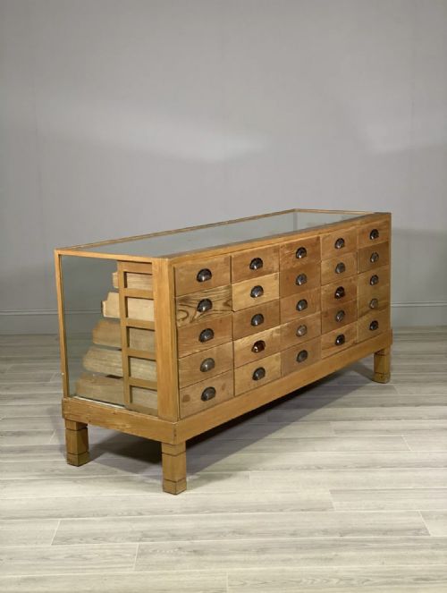 antique haberdashery shop counter - CATEGORY: ANTIQUE CABINETS - DATED 1940