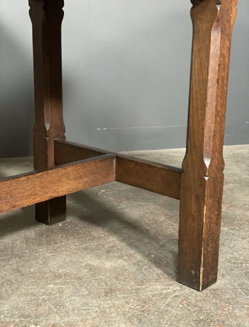 ANTIQUE 19TH CENTURY CARVED OAK CHURCH ALTAR TABLE - ADDITIONAL PHOTO 10
