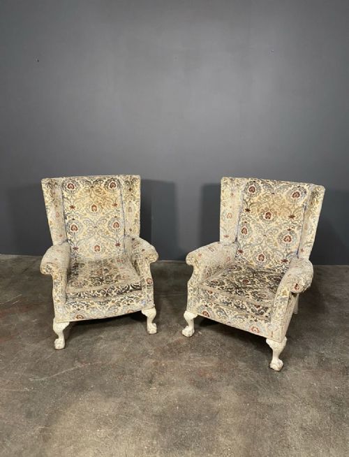 A PAIR OF 20TH CENTURY ANTIQUE FLORAL ARMCHAIRS BY BERESFORD AND HICKS - ADDITIONAL PHOTO 7
