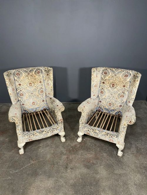 A PAIR OF 20TH CENTURY ANTIQUE FLORAL ARMCHAIRS BY BERESFORD AND HICKS - ADDITIONAL PHOTO 9