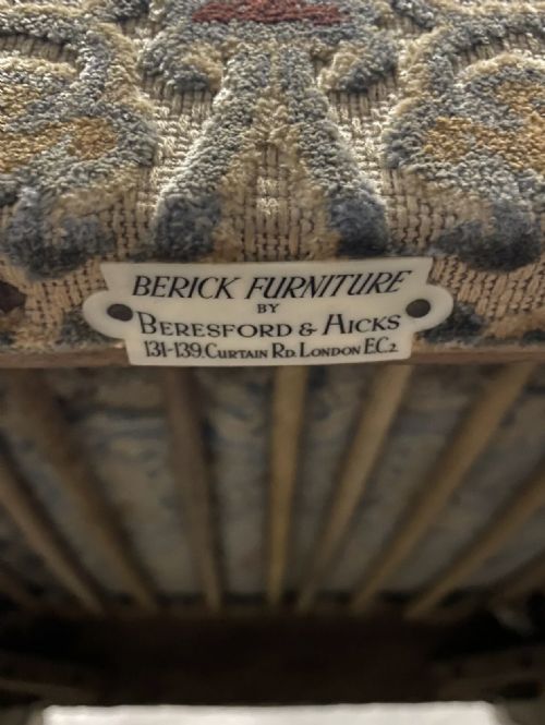 A PAIR OF 20TH CENTURY ANTIQUE FLORAL ARMCHAIRS BY BERESFORD AND HICKS - ADDITIONAL PHOTO 11