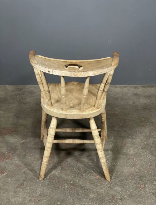ANTIQUE OAK ELM SMOKERS BOW CHAIR - ADDITIONAL PHOTO 9