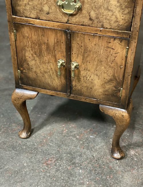RARE BURR WALNUT WRITING DESK WITH HIDDEN DESK TIDY C1910 - ADDITIONAL PHOTO 10