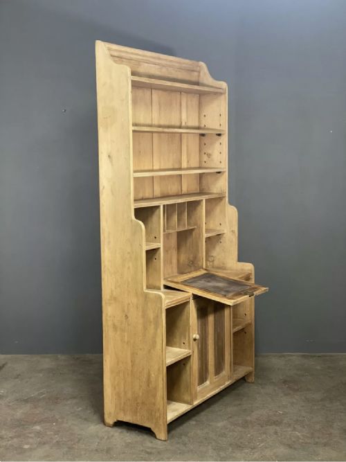 EDWARDIAN WATERFALL BOOKCASE WRITING DESK - ADDITIONAL PHOTO 2