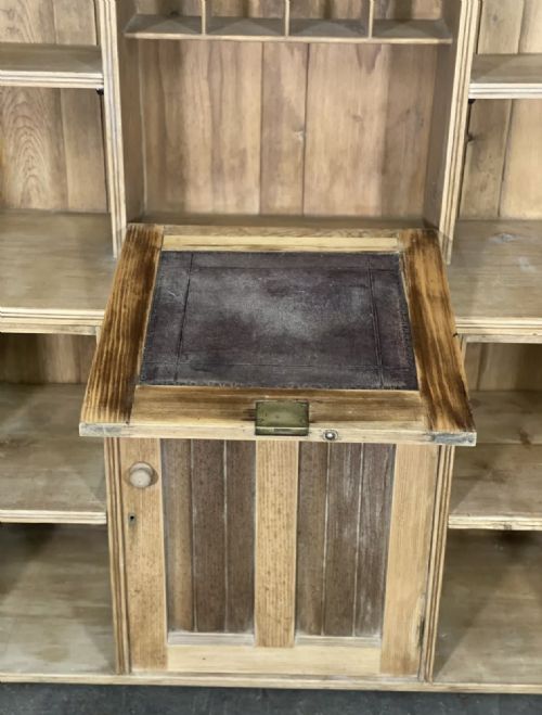EDWARDIAN WATERFALL BOOKCASE WRITING DESK - ADDITIONAL PHOTO 6