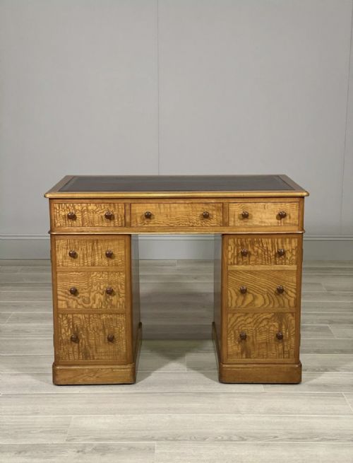 SMALL EDWARDIAN ASH WRITING DESK - ADDITIONAL PHOTO 1