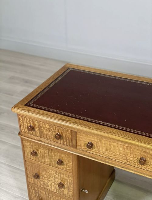 SMALL EDWARDIAN ASH WRITING DESK - ADDITIONAL PHOTO 6
