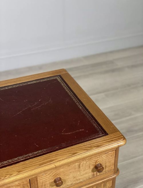 SMALL EDWARDIAN ASH WRITING DESK - ADDITIONAL PHOTO 7