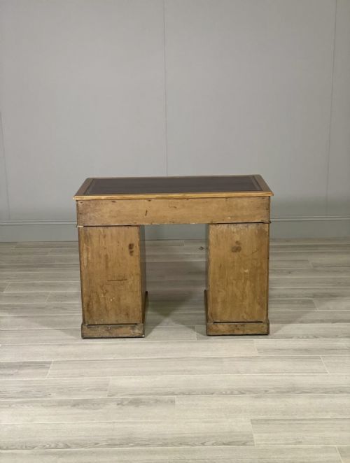 SMALL EDWARDIAN ASH WRITING DESK - ADDITIONAL PHOTO 9