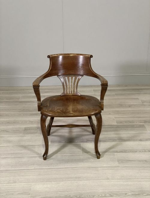 19TH CENTURY OAK DESK CHAIR - ADDITIONAL PHOTO 1