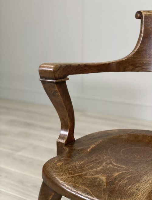 19TH CENTURY OAK DESK CHAIR - ADDITIONAL PHOTO 2