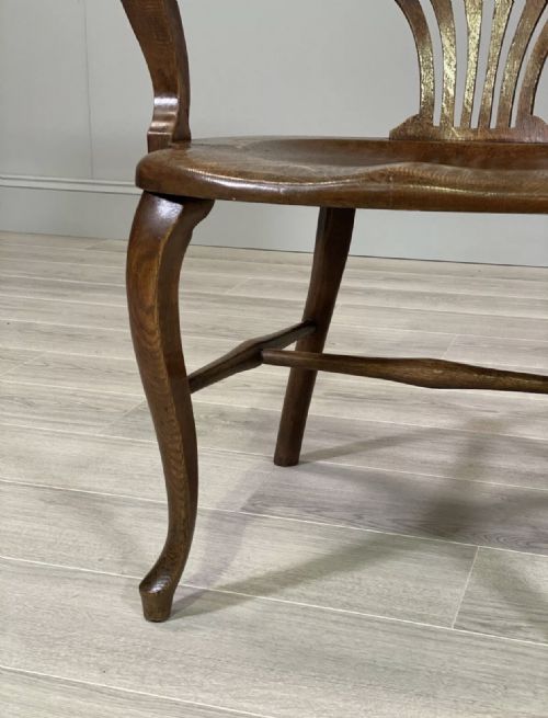19TH CENTURY OAK DESK CHAIR - ADDITIONAL PHOTO 3