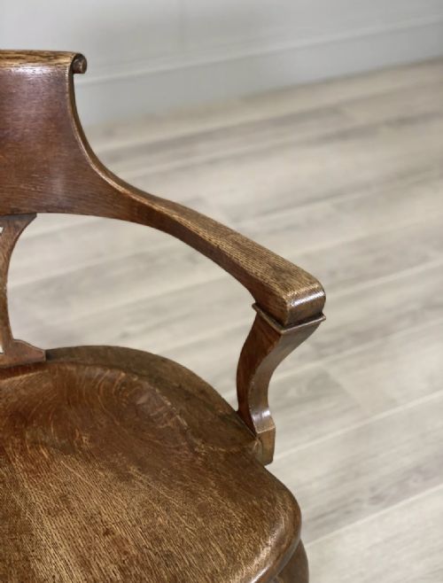 19TH CENTURY OAK DESK CHAIR - ADDITIONAL PHOTO 4