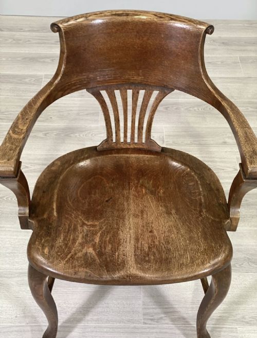 19TH CENTURY OAK DESK CHAIR - ADDITIONAL PHOTO 5