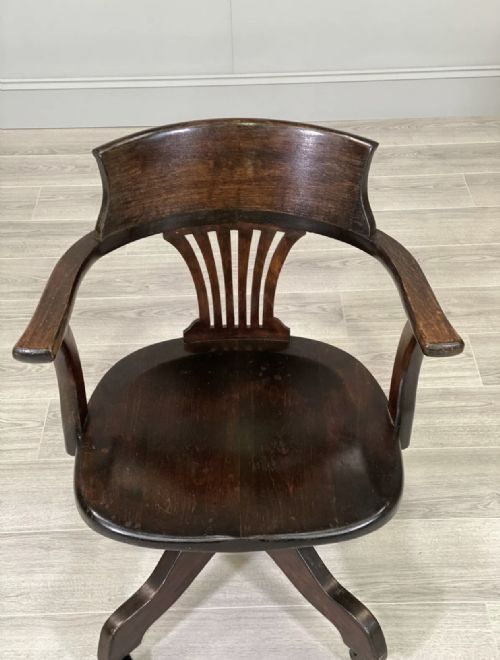 1920S OAK DESK CHAIR - ADDITIONAL PHOTO 3