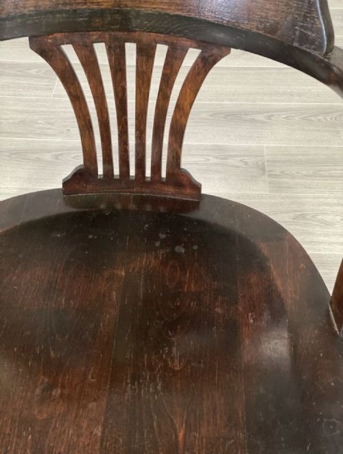 1920S OAK DESK CHAIR - ADDITIONAL PHOTO 4