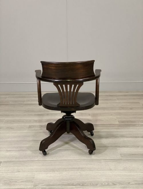 1920S OAK DESK CHAIR - ADDITIONAL PHOTO 8