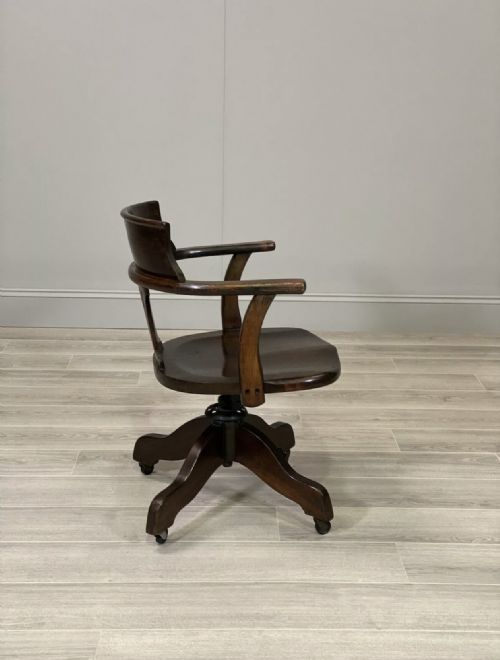 1920S OAK DESK CHAIR - ADDITIONAL PHOTO 10