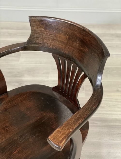 1920S OAK DESK CHAIR - ADDITIONAL PHOTO 11