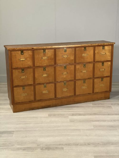antique bank of postal drawers - CATEGORY: ANTIQUE MISCELLANEOUS - DATED 1930