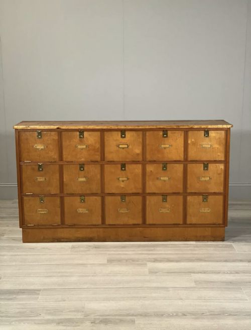 ANTIQUE BANK OF POSTAL DRAWERS - ADDITIONAL PHOTO 1