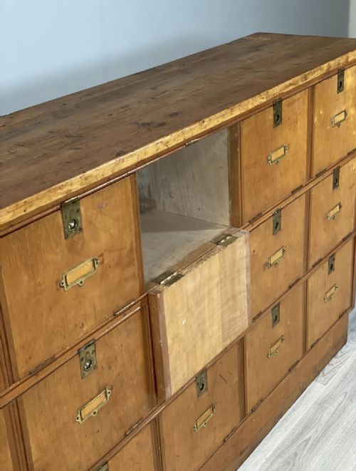 ANTIQUE BANK OF POSTAL DRAWERS - ADDITIONAL PHOTO 4
