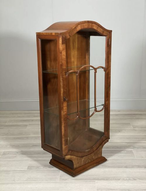 art deco walnut display cabinet - CATEGORY: ANTIQUE CABINETS - DATED 1930