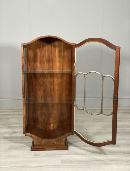 ART DECO WALNUT DISPLAY CABINET - ADDITIONAL PHOTO 1