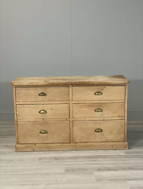 19TH CENTURY PINE BANK OF DRAWERS - ADDITIONAL PHOTO 12