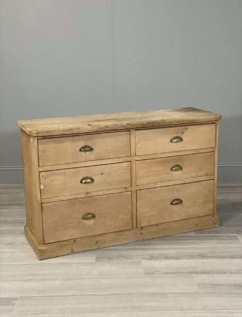 19th century pine bank of drawers - CATEGORY: ANTIQUE CHEST OF DRAWERS - DATED 19TH CENTURY