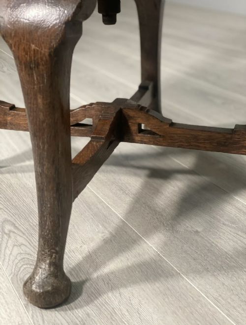 19TH CENTURY REVOLVING OAK DESK CHAIR - ADDITIONAL PHOTO 11