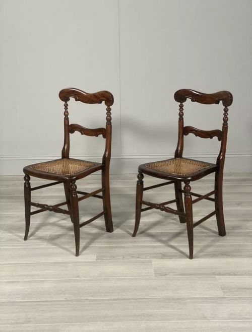 a pair of 19th century faux rosewood side chairs - CATEGORY: ANTIQUE CHAIRS - DATED 19TH CENTURY