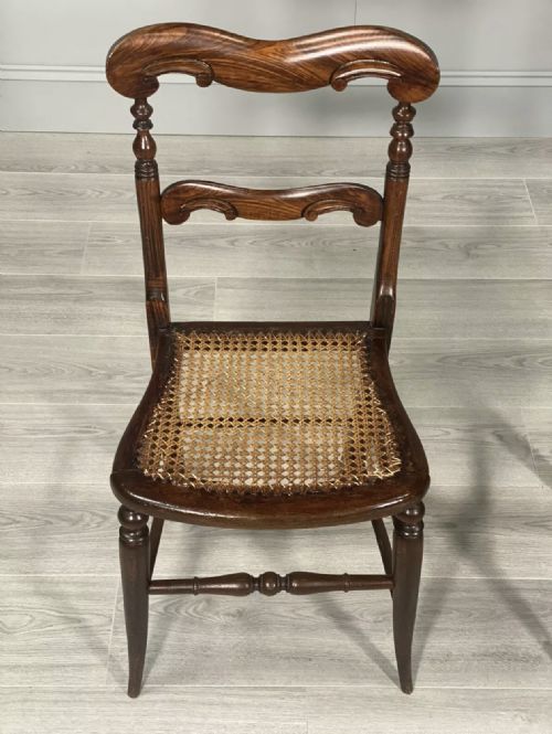 A PAIR OF 19TH CENTURY FAUX ROSEWOOD SIDE CHAIRS - ADDITIONAL PHOTO 7