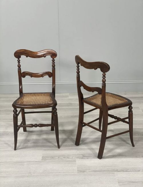 A PAIR OF 19TH CENTURY FAUX ROSEWOOD SIDE CHAIRS - ADDITIONAL PHOTO 8