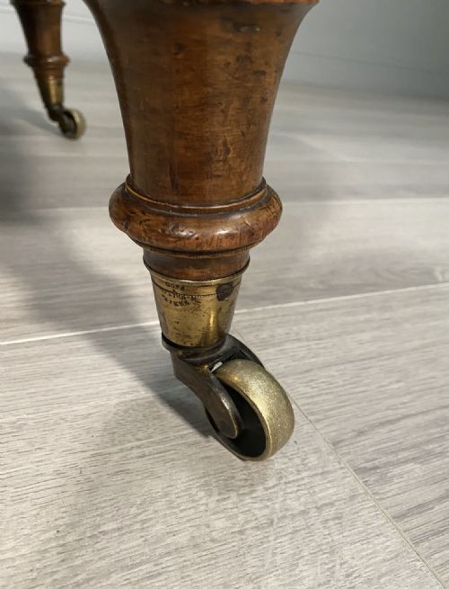 19TH CENTURY HOWARD STYLE WILLOUGHBY ARMCHAIR WITH COPE CASTORS - ADDITIONAL PHOTO 1