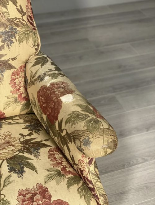 19TH CENTURY HOWARD STYLE WILLOUGHBY ARMCHAIR WITH COPE CASTORS - ADDITIONAL PHOTO 3