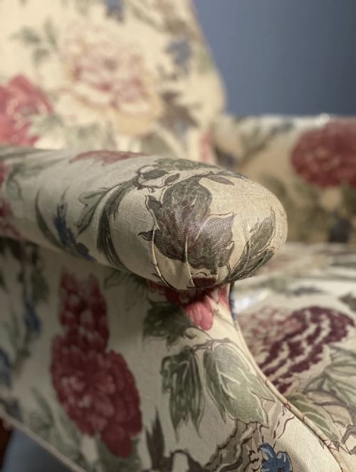19TH CENTURY HOWARD STYLE WILLOUGHBY ARMCHAIR WITH COPE CASTORS - ADDITIONAL PHOTO 4