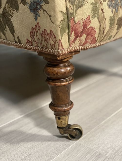 19TH CENTURY HOWARD STYLE WILLOUGHBY ARMCHAIR WITH COPE CASTORS - ADDITIONAL PHOTO 7