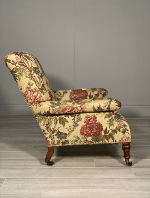 19TH CENTURY HOWARD STYLE WILLOUGHBY ARMCHAIR WITH COPE CASTORS - ADDITIONAL PHOTO 8