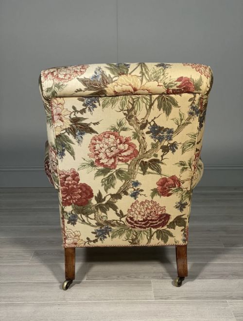 19TH CENTURY HOWARD STYLE WILLOUGHBY ARMCHAIR WITH COPE CASTORS - ADDITIONAL PHOTO 9