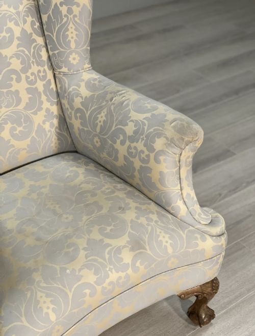 EARLY 20TH CENTURY WINGED BACK ARMCHAIR - ADDITIONAL PHOTO 2