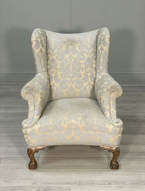 EARLY 20TH CENTURY WINGED BACK ARMCHAIR - ADDITIONAL PHOTO 3