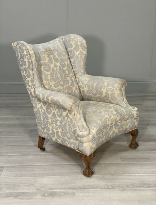 EARLY 20TH CENTURY WINGED BACK ARMCHAIR - ADDITIONAL PHOTO 7